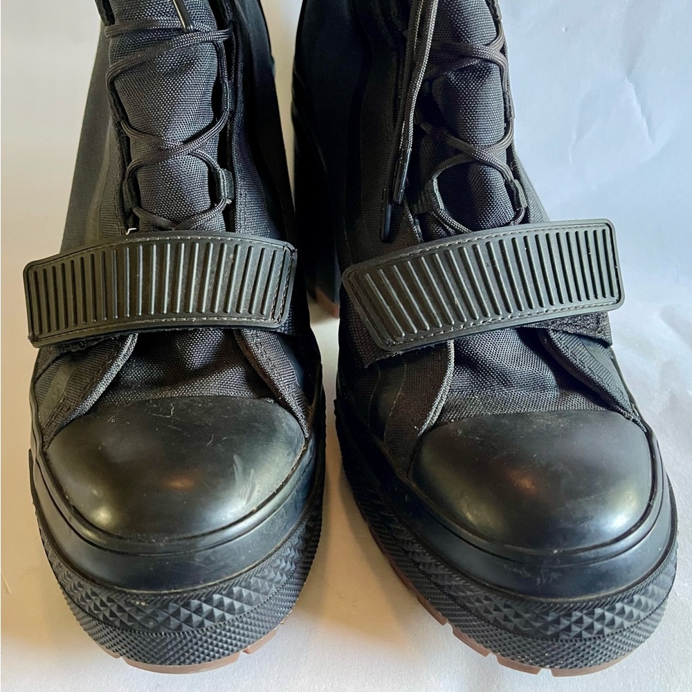 CONVERSE Combat Boots Womens 10 Black Chuck Taylor All Star Platform chunky heel - Picture 2 of 9